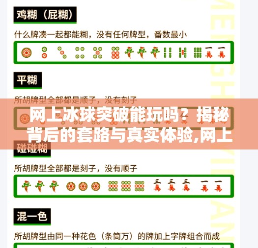 网上冰球突破能玩吗？揭秘背后的套路与真实体验,网上的冰球突破能玩吗